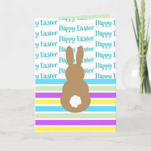 Cartes Pour Fêtes Annuelles Bonne Silhouette Bunny de Pâques