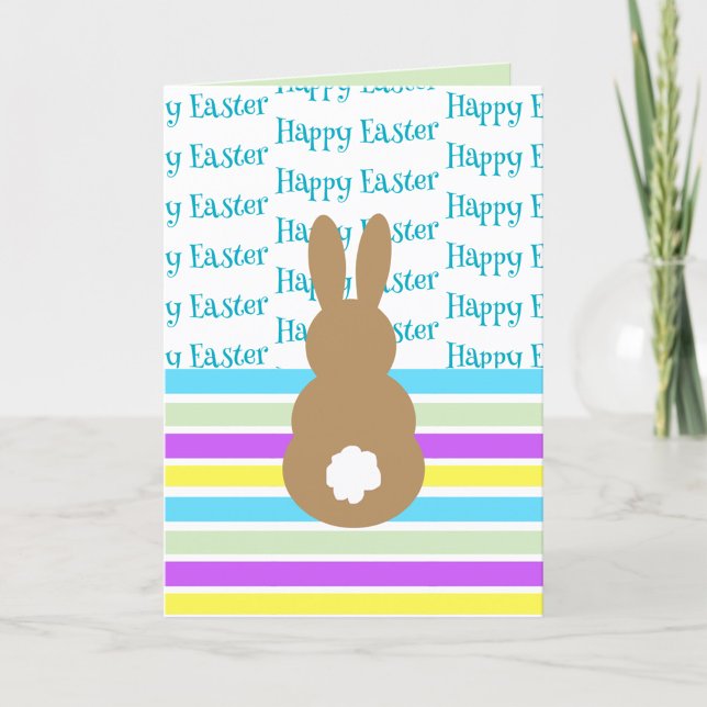 Cartes Pour Fêtes Annuelles Bonne Silhouette Bunny de Pâques (Créateur téléchargé)