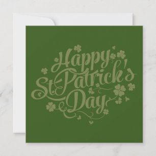 Cartes Pour Fêtes Annuelles Bonne St Patrick's Day // Blank Shamrock Salutatio
