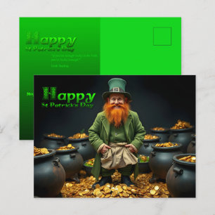 Cartes Pour Fêtes Annuelles Bonne St Patrick's Day Leprechaun HPostC02