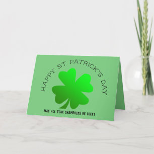 Cartes Pour Fêtes Annuelles Bonne St Patrick's Day shamrock chanceux personnal