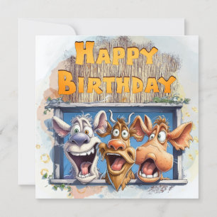 Cartes Pour Fêtes Annuelles Bonne Vache Joyeuse Anniversaire