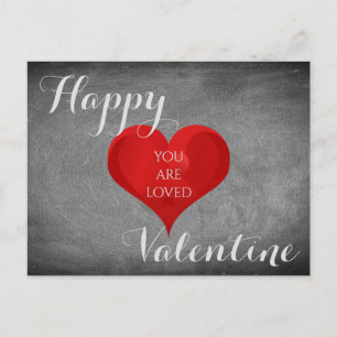 Cartes Pour Fêtes Annuelles Bonne Valentine Heart Chalkboard Typographie