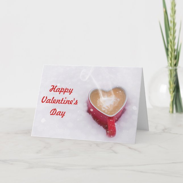Cartes Pour Fêtes Annuelles Bonne Valentines Day Heart Mug Card (Devant)