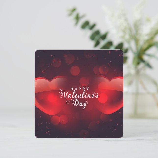 Cartes Pour Fêtes Annuelles Bonne Valentines Day Holiday Card (Debout devant)