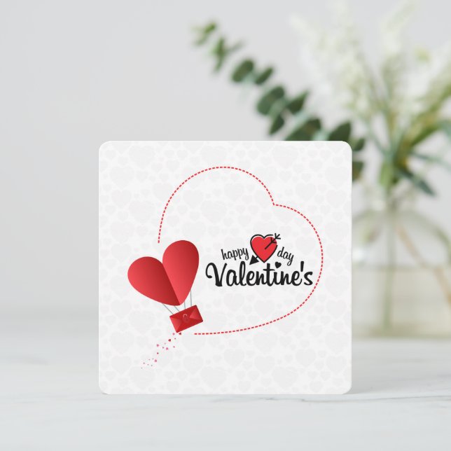 Cartes Pour Fêtes Annuelles Bonne Valentines Day Holiday Card (Debout devant)