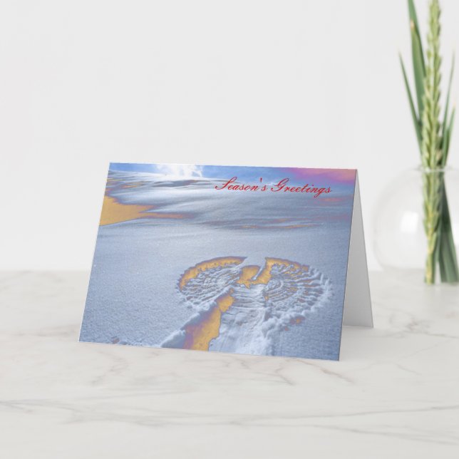 Cartes Pour Fêtes Annuelles Bonnes Fêtes - ange de neige (Devant)