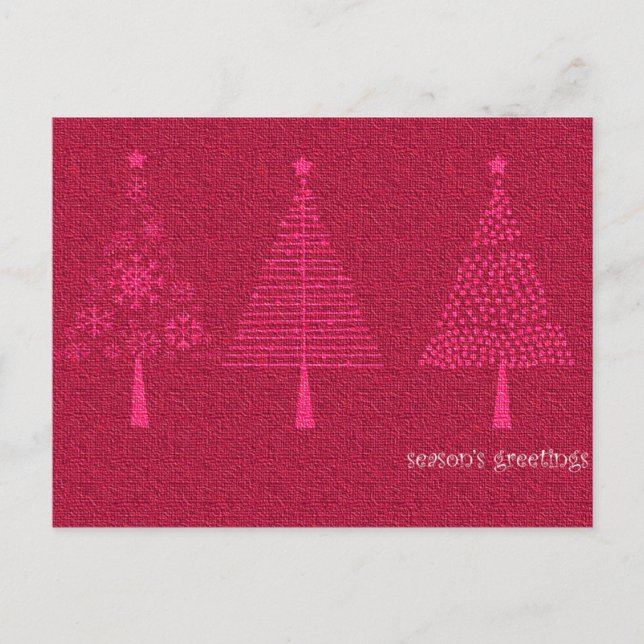 Cartes Pour Fêtes Annuelles Bonnes Fêtes - arbres de Noël (Devant)