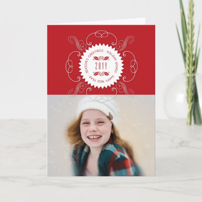 Cartes Pour Fêtes Annuelles Bonnes Fêtes Bonne année photo Seal (Devant)