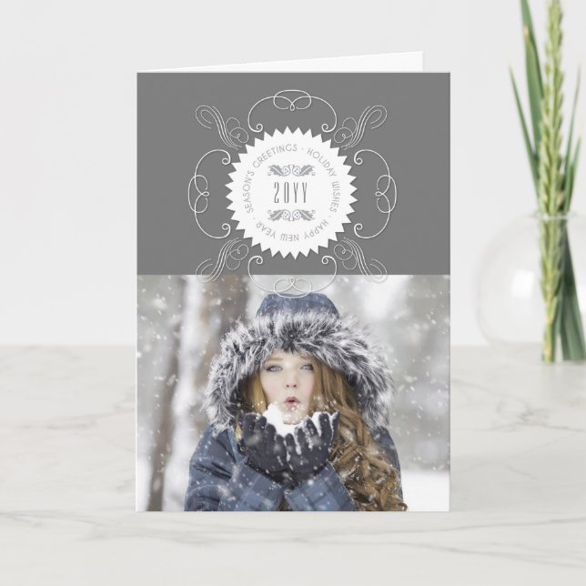 Cartes Pour Fêtes Annuelles Bonnes Fêtes Bonne année photo Seal (Devant)