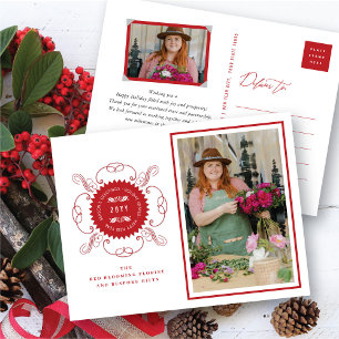 Cartes Pour Fêtes Annuelles Bonnes Fêtes Classic Seal Photo Business