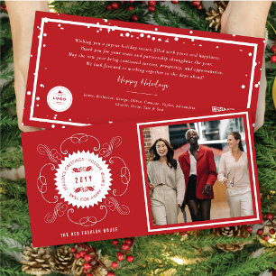 Cartes Pour Fêtes Annuelles Bonnes Fêtes Classic Seal Photo Business