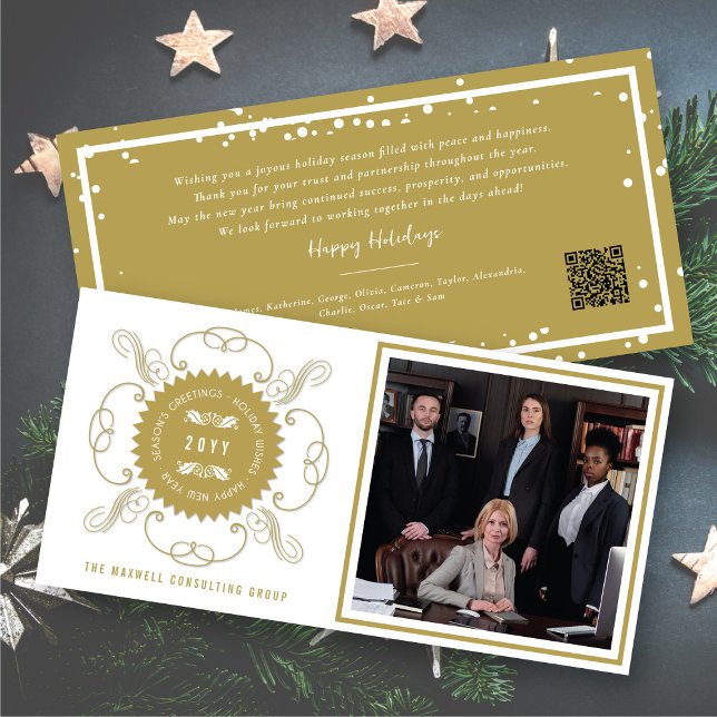 Cartes Pour Fêtes Annuelles Bonnes Fêtes Classic Seal Photo Business (Créateur téléchargé)