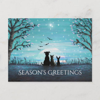Cartes Pour Fêtes Annuelles Bonnes Fêtes Coucher de soleil hivernal