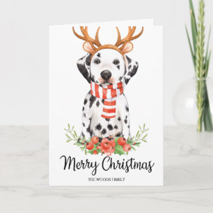 Cartes Pour Fêtes Annuelles Bonnes Fêtes dalmatiennes de Joyeux Noël de chien