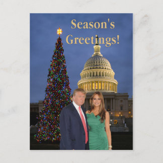 Cartes Pour Fêtes Annuelles Bonnes Fêtes de Donald et Melania