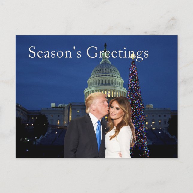 Cartes Pour Fêtes Annuelles Bonnes Fêtes de Donald et Melania (Devant)