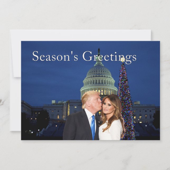 Cartes Pour Fêtes Annuelles Bonnes Fêtes de Donald et Melania (Devant)