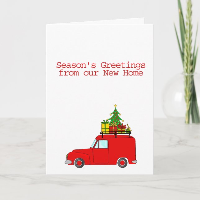 Cartes Pour Fêtes Annuelles Bonnes Fêtes de la nouvelle maison (Devant)