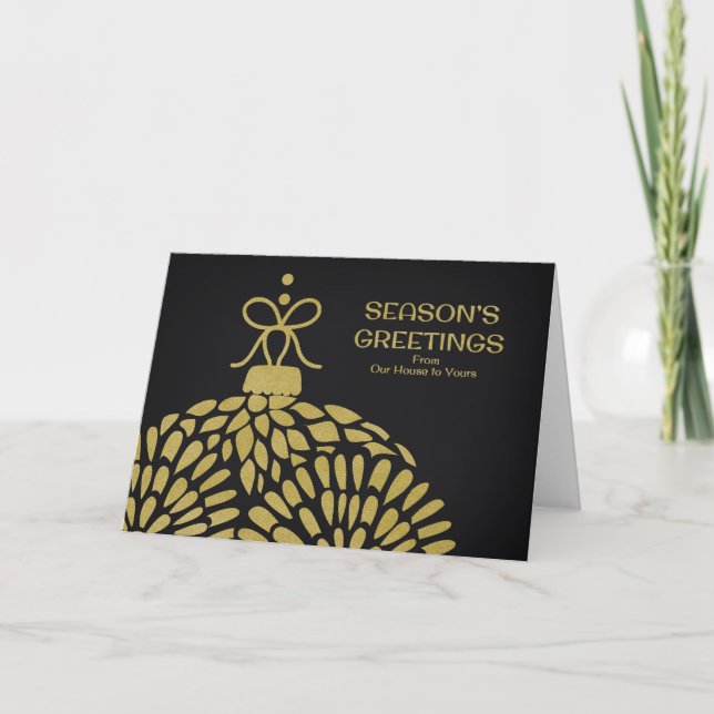 Cartes Pour Fêtes Annuelles Bonnes Fêtes de notre maison à votre (Devant)