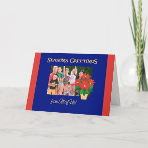 Cartes Pour Fêtes Annuelles Bonnes Fêtes de Poinsettia de nous tous