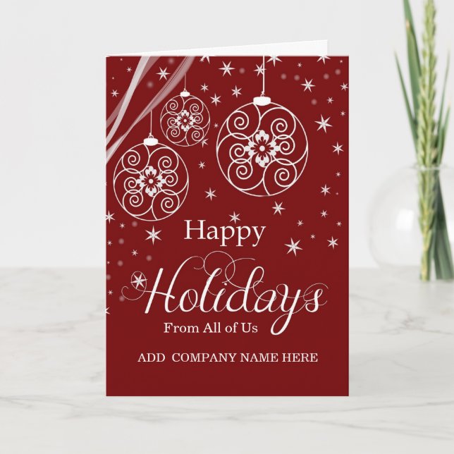 Cartes Pour Fêtes Annuelles Bonnes fêtes - de tous les nous - rouge (Devant)