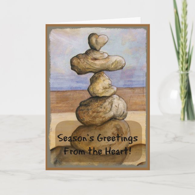 Cartes Pour Fêtes Annuelles Bonnes Fêtes du coeur * Côtier (Devant)