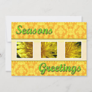 Cartes Pour Fêtes Annuelles Bonnes Fêtes fleurs de dandelion sauvages