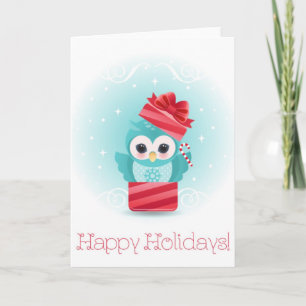 Cartes Pour Fêtes Annuelles Bonnes fêtes hibou
