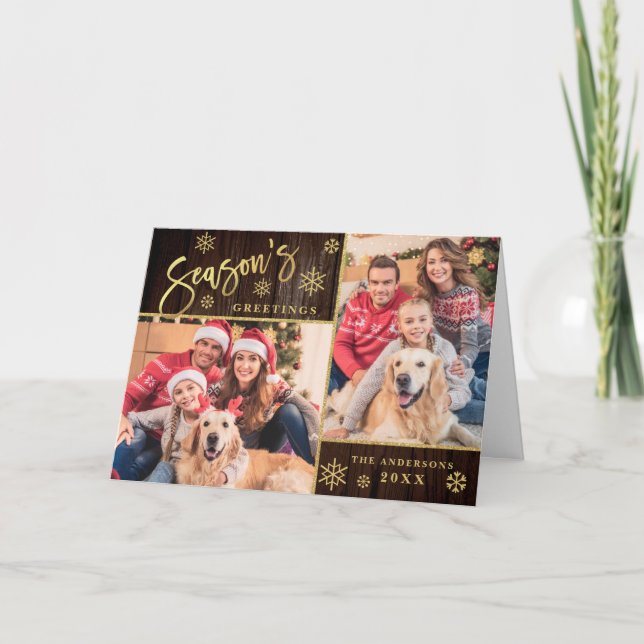 Cartes Pour Fêtes Annuelles Bonnes Fêtes Moderne 2 PHOTO Salutation (Devant)