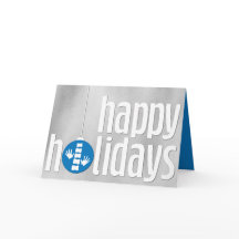 Bonnes Fêtes modernes Silver Blue Chiropractic