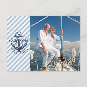 Cartes Pour Fêtes Annuelles Bonnes Fêtes nautiques, Ancre de la marine — 2 pho