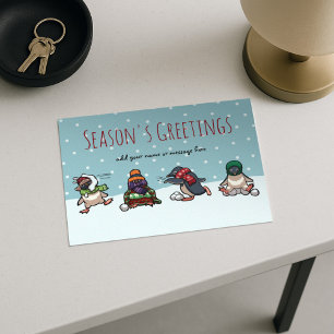 Cartes Pour Fêtes Annuelles Bonnes Fêtes Noël Penguin Cartoon Holiday