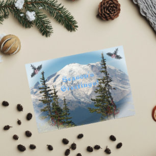 Cartes Pour Fêtes Annuelles Bonnes Fêtes Paysage du Mont Rainier