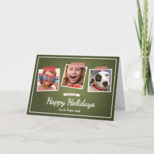 Cartes Pour Fêtes Annuelles Bonnes fêtes rouge de vert de tableau de vacances