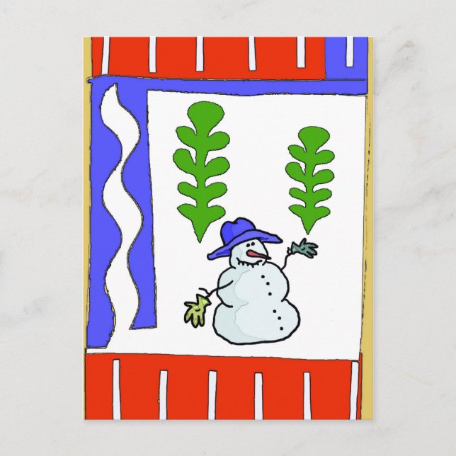 Cartes Pour Fêtes Annuelles Bonnes Fêtes Snowman (Devant)