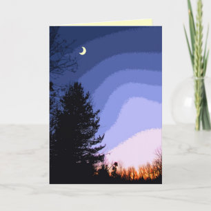 Cartes Pour Fêtes Annuelles Bonnes Fêtes Sunset Moon