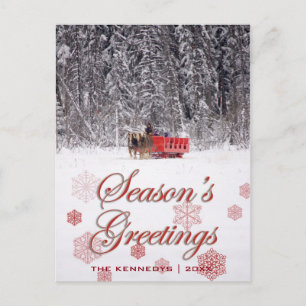 Cartes Pour Fêtes Annuelles Bonnes Fêtes - tours de Sleigh aux écuries