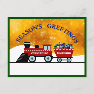 Cartes Pour Fêtes Annuelles Bonnes Fêtes v.5d : Express de Noël (train)