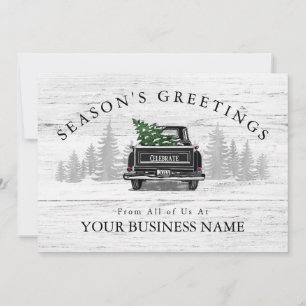 Cartes Pour Fêtes Annuelles Bonnes Fêtes Vintage Black Truck Business