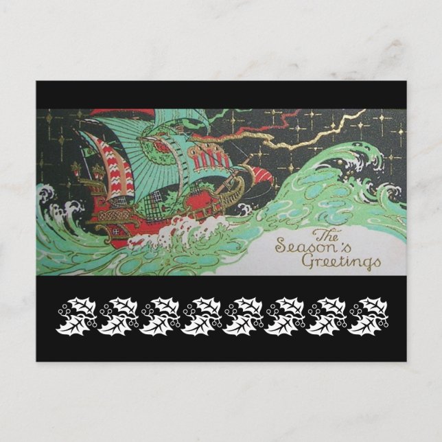 Cartes Pour Fêtes Annuelles Bonnes Fêtes vintages (Devant)