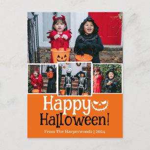 Cartes Pour Fêtes Annuelles Boo citrouille jack-o-lantern Happy Halloween 4 Ph