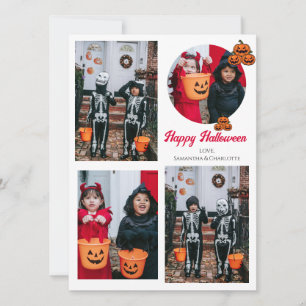 Cartes Pour Fêtes Annuelles Boo citrouille jack-o-lanterne Halloween Collage p