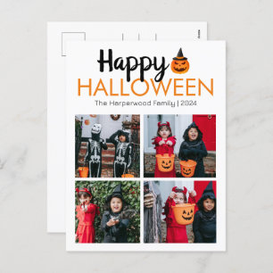 Cartes Pour Fêtes Annuelles Boo citrouille jack-o-lanterne Halloween Collage p