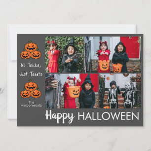 Cartes Pour Fêtes Annuelles Boo citrouille jack-o-lanterne Halloween Collage p