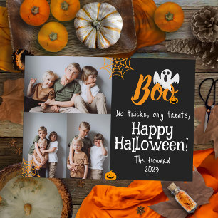 Cartes Pour Fêtes Annuelles Boo citrouille jack-o-lanterne Halloween Collage p