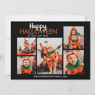 Cartes Pour Fêtes Annuelles Boo citrouille jack-o-lanterne Halloween Collage p