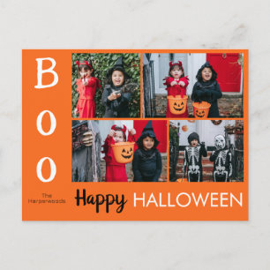 Cartes Pour Fêtes Annuelles Boo citrouille jack-o-lanterne Halloween Collage p