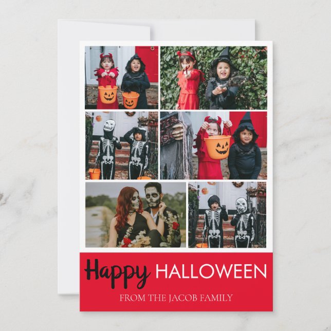 Cartes Pour Fêtes Annuelles Boo citrouille jack-o-lanterne Happy Halloween 6 P (Devant)