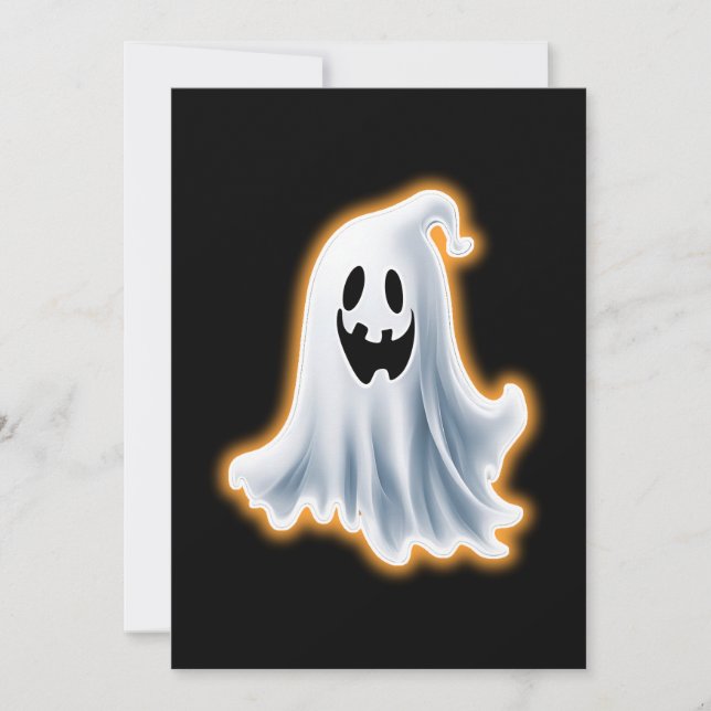 Cartes Pour Fêtes Annuelles Boo Ghost (Devant)